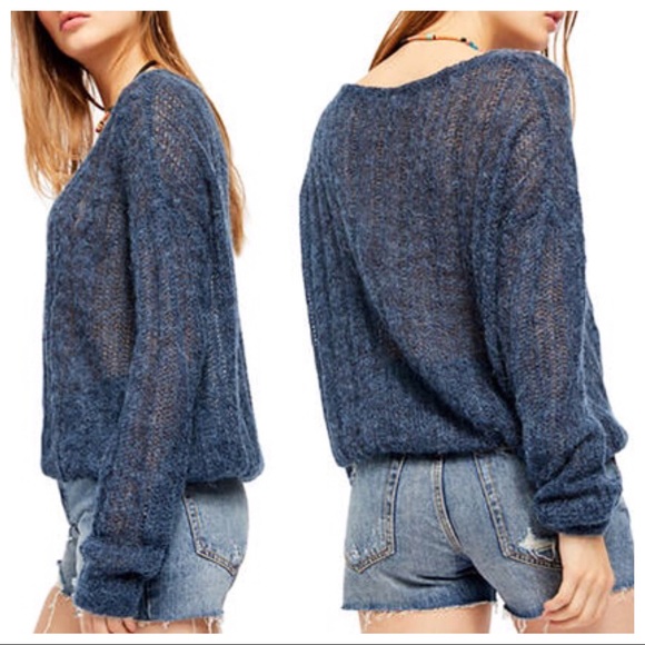 FREE PEOPLE BOHO PULLOVER KNIT TUNIC SWEATER A3C - Picture 12 of 16